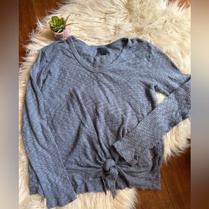 Anthropologie Left of Center medium tie front sweater top